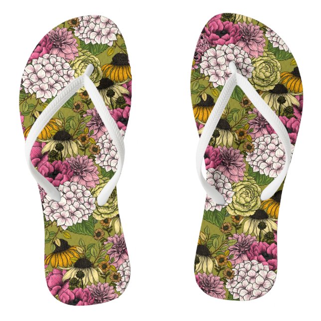 Garden florals 2 flip flops (Footbed)