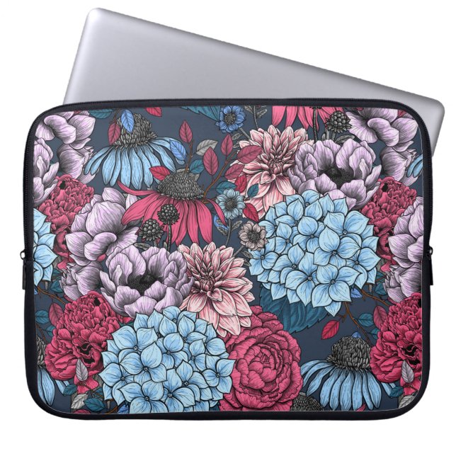 Garden florals laptop sleeve (Front)