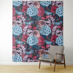 Garden florals tapestry