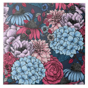 Garden florals tile