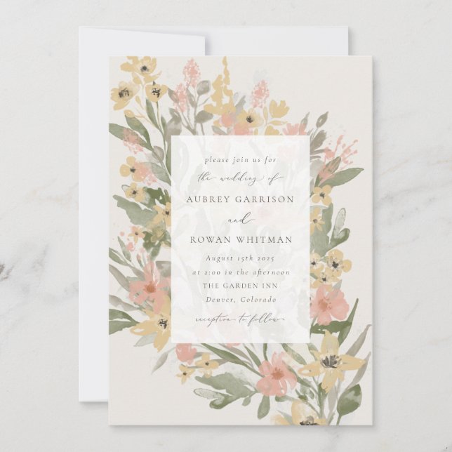 Garden Flourish Invitation (Front)