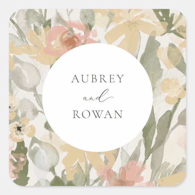 Garden Flourish  Square Sticker (Front)