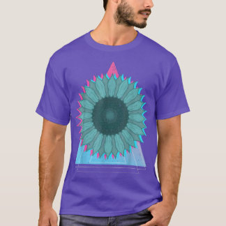 Garden Flower Aesthetic Retro Vaporwave Sunflower  T-Shirt