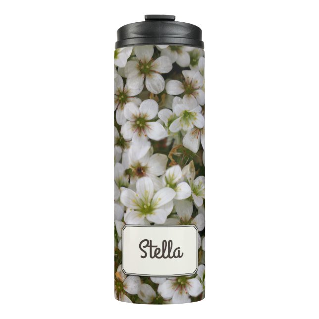 Garden Flower Botanical Photo any Name Thermal Tumbler (Front)