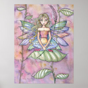 Garden Flower Fairy Art Poster Print