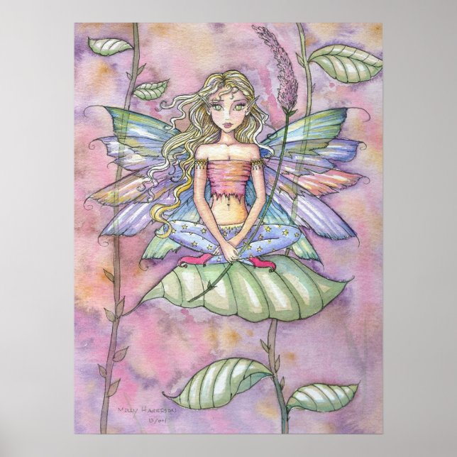 Garden Flower Fairy Art Poster Print (Front)