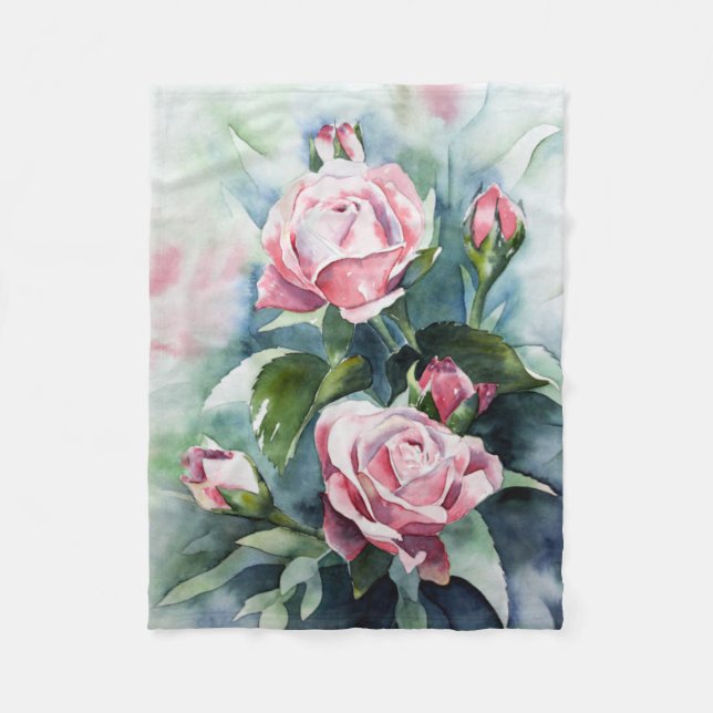 Garden Flower Fleece Blanket (Front)