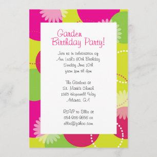 Garden Flower Inivitation Invitation