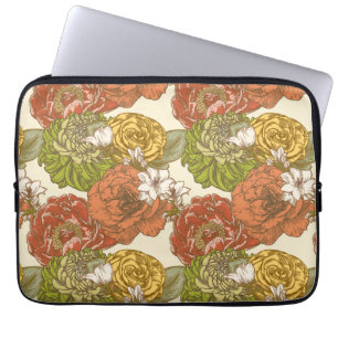 Garden Flower Pattern Laptop Sleeve