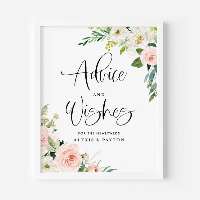 Garden Flowers Advice and Well Wishes Wedding Poster (Creator Uploaded)