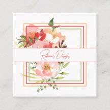 Garden Flowers and Triple Frame Business Card