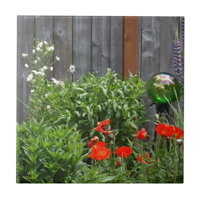 Garden Flowers at Fence Tile (Front)