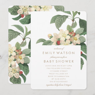 Garden Flowers Baby Shower Invitation