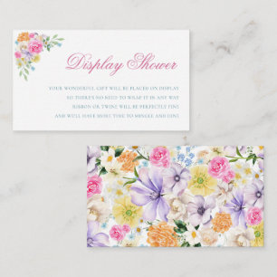 Garden Flowers Bloom Display Shower Bridal Shower Enclosure Card