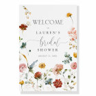 Garden Flowers Blush Pink Bridal Shower Welcome 
