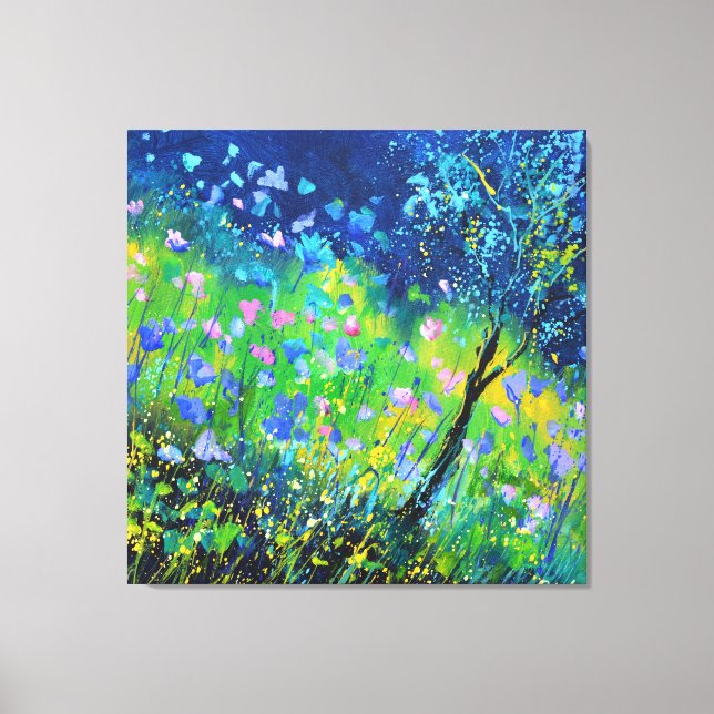 Garden flowers canvas print (Front)