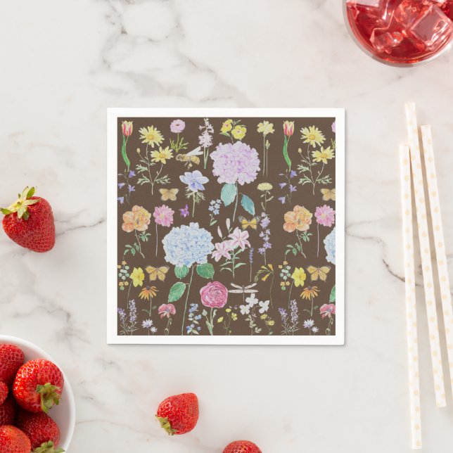 garden flowers collection  oil painting napkin (Insitu)