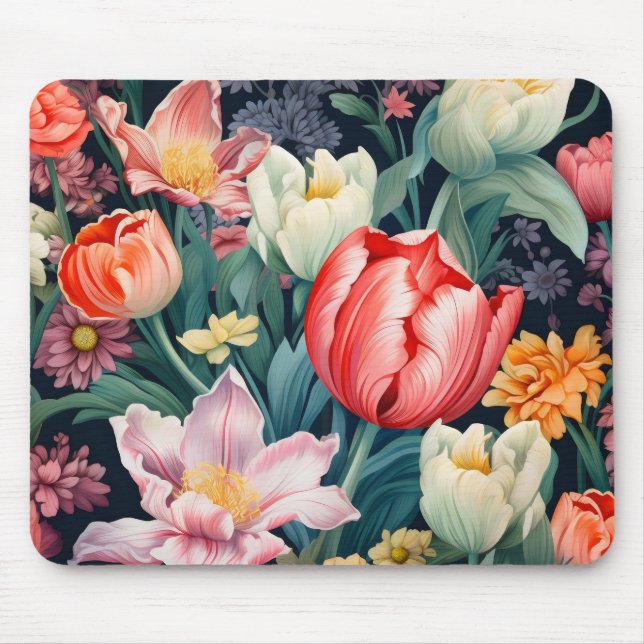 Garden Flowers Colours Mouse Mat (Front)
