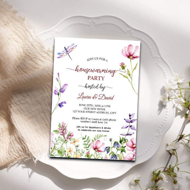 Garden Flowers Housewarming Party Invitation (Creator Uploaded)