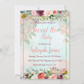 Garden Flowers Invitation