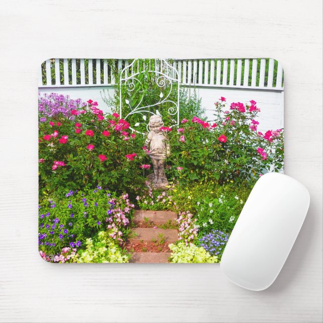 Garden Flowers Mouse Mat (With Mouse)