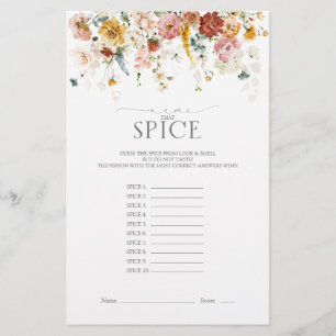 Garden Flowers Watercolor Bridal Shower Game