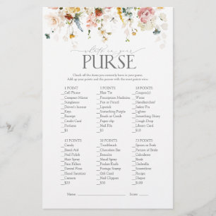 Garden Flowers Watercolor Bridal Shower Game