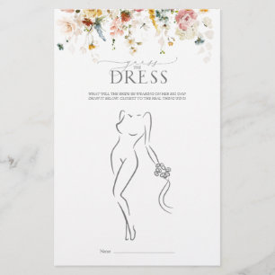 Garden Flowers Watercolor Bridal Shower Game