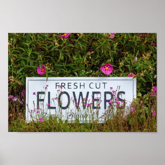 Garden flowers with fresh cut flower sign 0711 (Front)