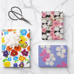 Garden Flowers Wrapping Paper Sheet