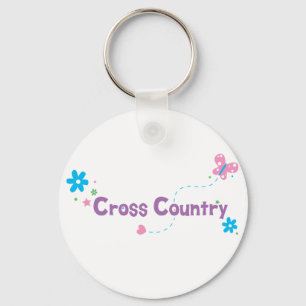 Garden Flutter Cross Country Key Ring