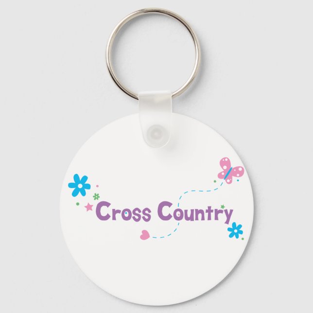 Garden Flutter Cross Country Key Ring (Front)