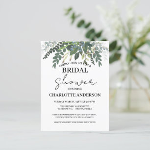 Garden Foliage Nature Greenery Bridal Shower   Postcard