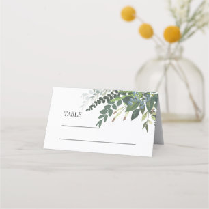 Garden Foliage Nature Greenery Wedding  Place Card