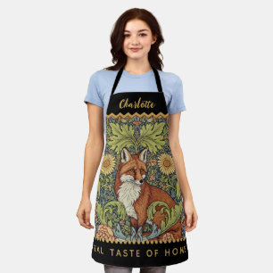 Garden Fox Apron, Morris Art / Vintage Floral Apron