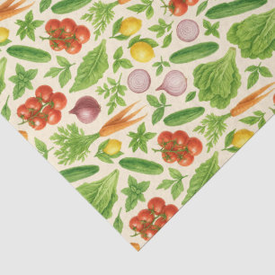 Garden-Fresh Veggies Tissue — Medium   Cream  Tissue Paper