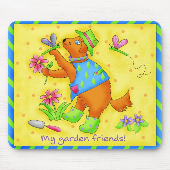 Garden Friends Mousepad (Front)