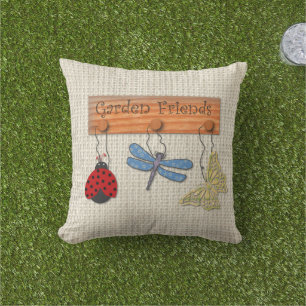Garden Friends Outdoor Pillow