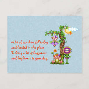 Garden Friends Pixel Art Postcard