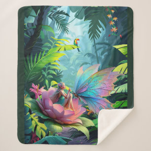 Garden Friends Sherpa Blanket