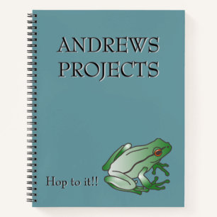 Garden Frog Spiral Notebook