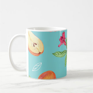 Garden Fruits: Watercolor Blue. Coffee Mug