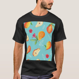 Garden Fruits: Watercolor Blue. T-Shirt