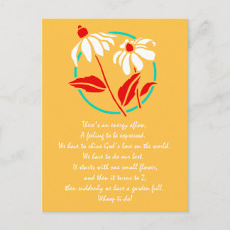 Garden Full of Love Poem Postcard