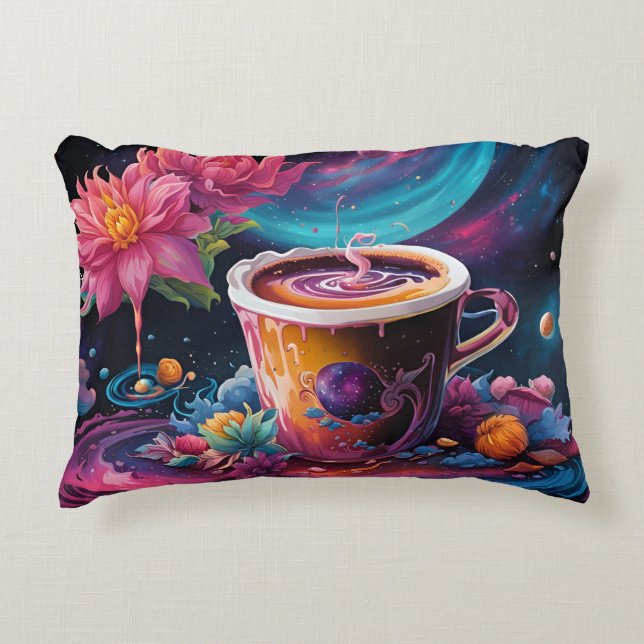 Garden Galaxy Coffee Decorative Cushion (Front)