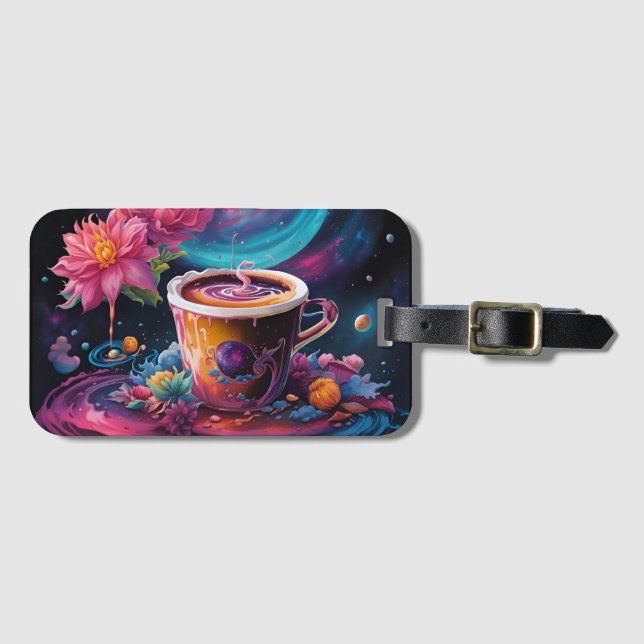 Garden Galaxy Coffee Luggage Tag (Front Horizontal)