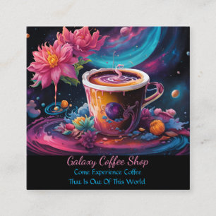 Garden Galaxy Coffee Square Business Card