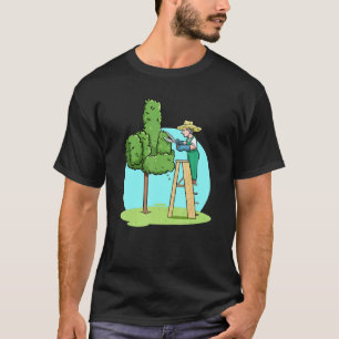 Garden Gardening Tree Middle Finger Prune Trees Ga T-Shirt