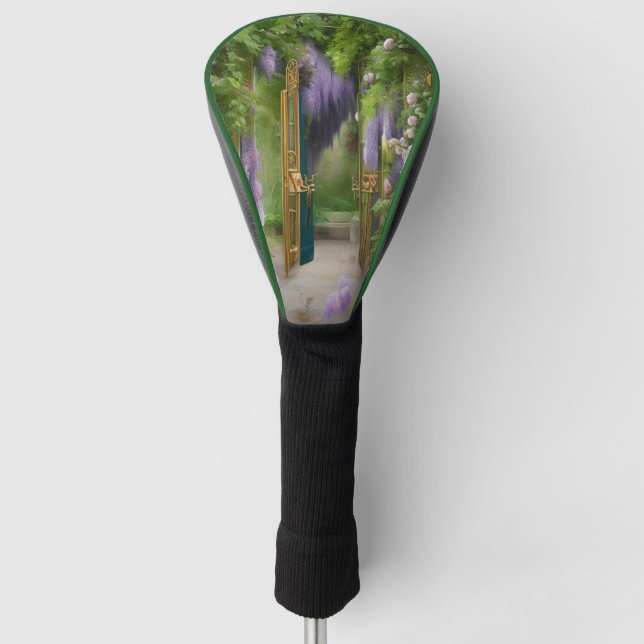 Garden Gate and Wisteria  Golf Head Cover (Front)