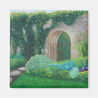 Garden Gate, English Garden—Fridge Magnet